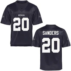 Men's Bentlee Sanders Nevada Wolf Pack Replica Navy Blue Football Jersey